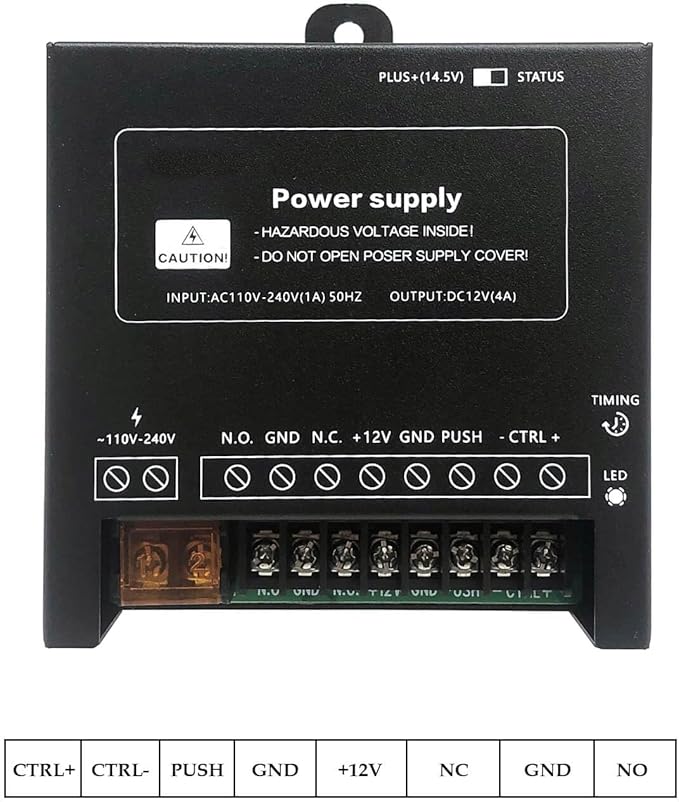 Door Access Control System RFID Keypad 600lb Electric Magnetic Door Lock Kit with Exit Button Doorbell Chime Remote Control