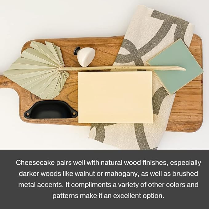 Country Chic All-in-One Chalk Paint for Furniture, Cabinets, Home Decor, Eco-Friendly, Matte Finish, Built-In Primer & Top Coat for Wood, Metal - Cheesecake (Off White) - Quart 32 oz (950 ml)