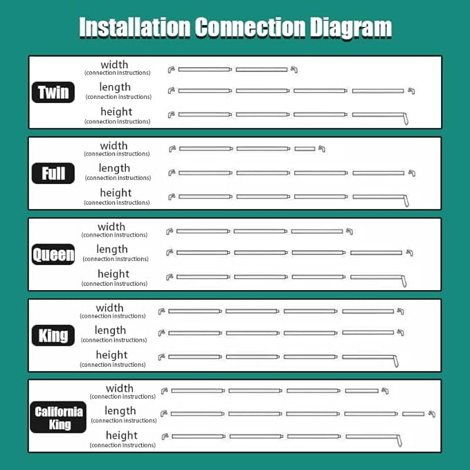 Mengersi Silver Canopy Bed Frame Post Full Size Stainless Steel Four Corner Bed Mosquito Net Frame Bracket Fit for Metal Bed Wood Bed
