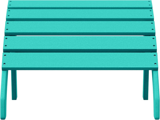 WestinTrends Dylan Outdoor Patio HDPE Adirondack Ottoman Footrest, Turquoise
