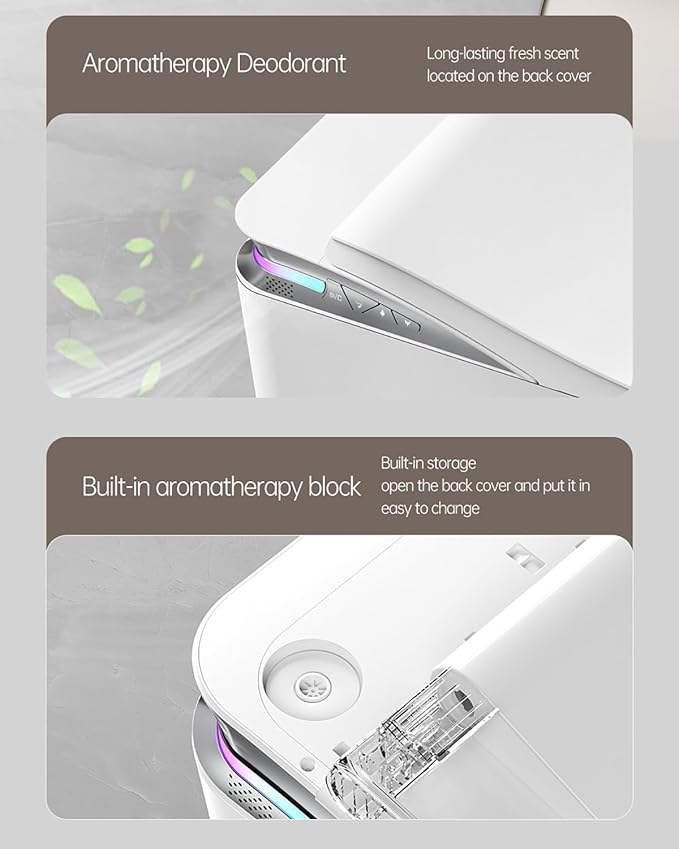 K2 Smart Toilet with Bidet Built In, One Piece Toilet with Built-in Tank, Auto Open Close Lid, Auto Flush, Remote Control, Heated Seat, Adjustable Heat, Foam Shield, Built-In Dryer, Night Light