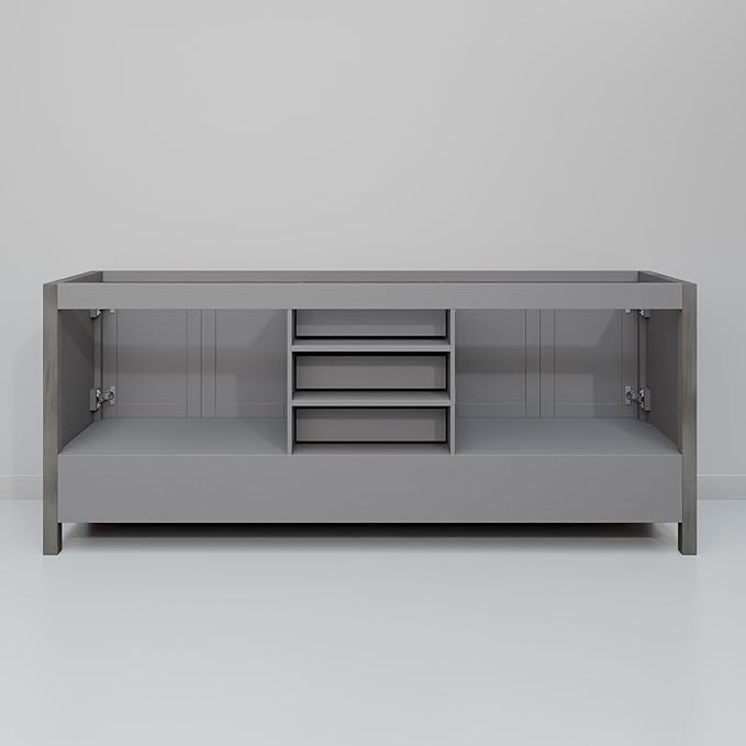 Big Sur 72 in. W X 22 in. D Distressed Grey Double Bath Vanity Cabinet Without Countertop