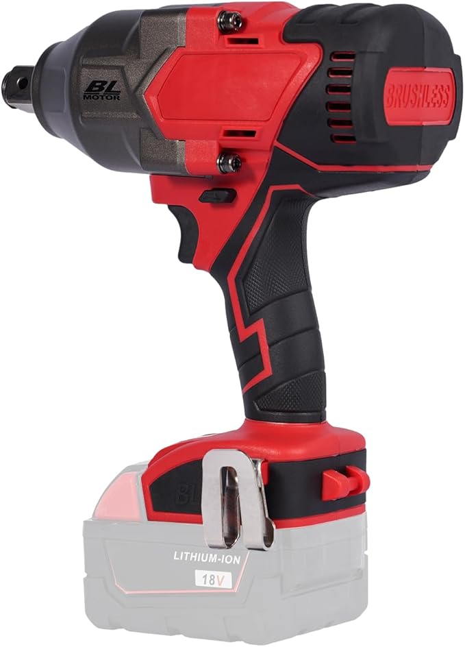 FSYAO 18V 3/4 inch cordless impact wrench-brushless, 1100 ft-lbs(1500Nm) maximum torque, 4-speed adjustment, automatic start and stop.(Main unit only, no battery).