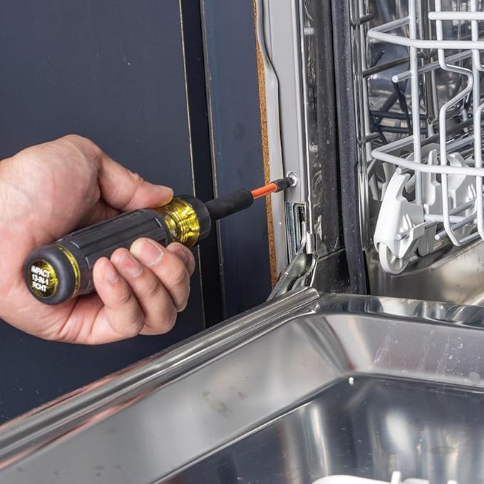 Klein Tools 32313HD 13-in-1 Multi-bit Ratcheting Screwdriver, Double-Ended Impact Bit Set, 12 Impact Driver Bits and 1/4-Inch Nut Driver