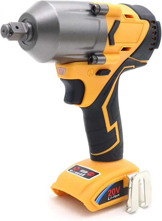 FSYAO 500 ft-lbs maximum torque, 20V 1/2 inch cordless impact wrench-brushless, 4-speed adjustment, automatic start and stop.(Host only/Without battery).