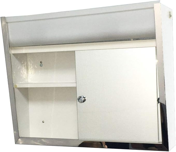 Ketcham SDL-2419-24" W x 19" H Sliding Door Series Surface Mounted Polished Edge Mirror Door Medicine Cabinet