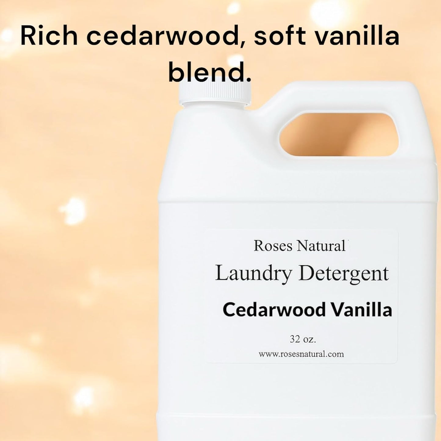 Plant-Based Liquid Laundry Detergent, 32 Fl Oz, Multiple Scents, HE Compatible (Cedarwood Vanilla)