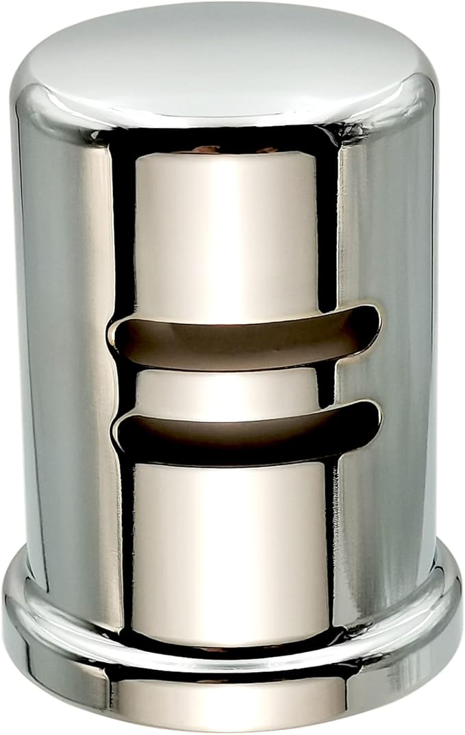 Dishwasher Air Gap Cover only, Skirted, Replacement air gap dishwasher,Solid Brass, Polished Chrome Finish