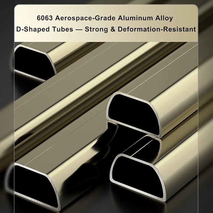 4 Step Ladder, Folding Aluminum Alloy Step Stool with Wide Anti-Slip Pedal for Adults, Champagne Gold 4 Tiers Stool with 330lbs Load Capacity for Home Kitchen Closet Garage Office