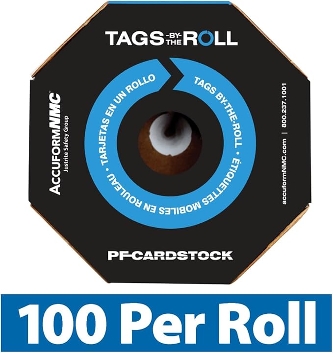 100 Tags by-The-Roll, Scaffolding Inspection Tags, US Made OSHA Compliant Scaffold Tags, Waterproof PF-Cardstock, Resists Tears, 6.25""x3"", TAR705, Yellow