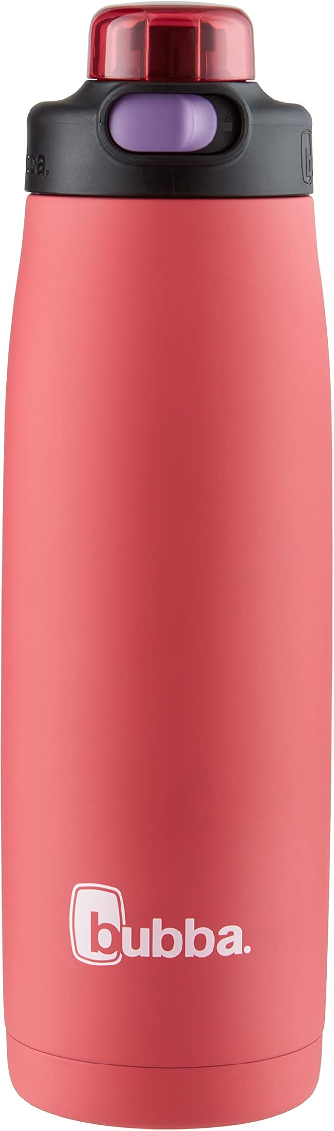 Bubba Radiant Stainless Steel Water Bottle with Push-Button Chug Lid 24oz., Electric Berry Rubberized