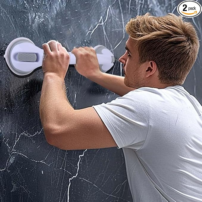 Grab Bars for Bathtubs and Showers,（2 Pack）Shower Handles for Elderly Seniors bar Bars Safety Elderly Suction 500 lbs Cup and Walls bathtubs Handicap Heavy Duty Grabbers Wall