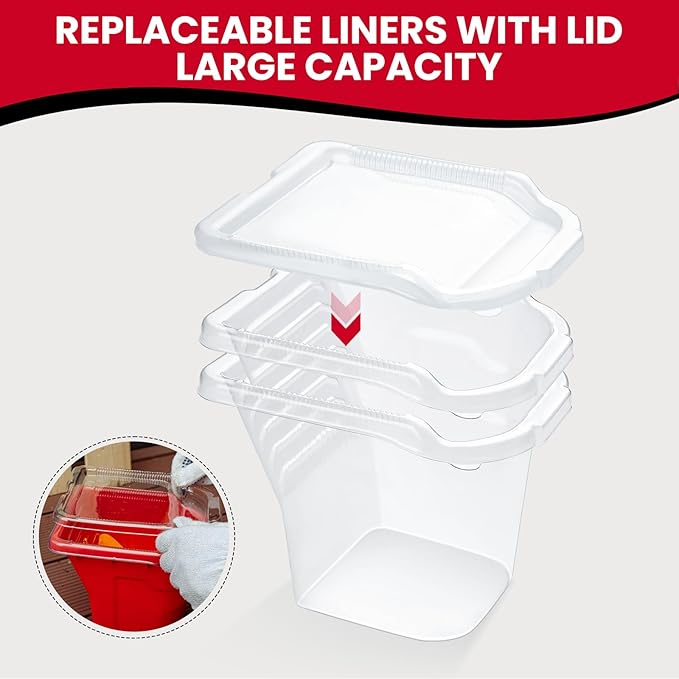 Mister Rui Paint Roller Kit, 12 Pack, 4 Inch Foam Rollers, 2" Brush, Small Paint Bucket with Liners, Liner Lid, Plastic Sheeting, Mini Rollers for Painting & DIY