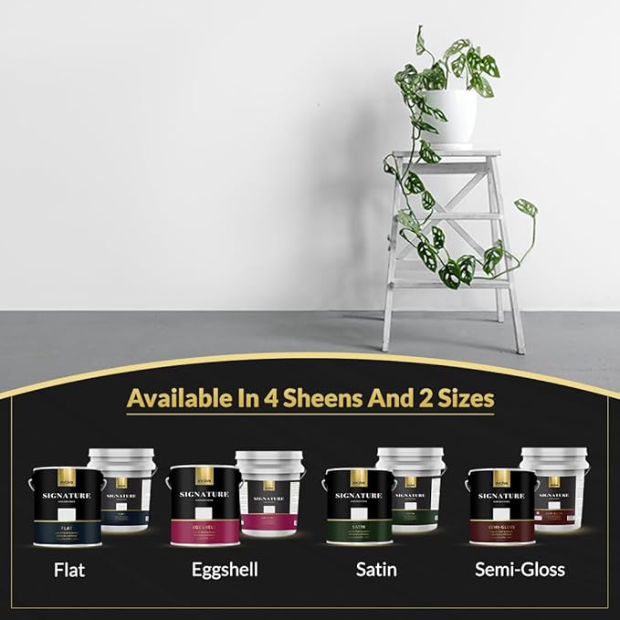 EVOLVE Signature Paint & Primer: Luxury Paint & Primer for Indoor & Outdoor Surfaces, Minimal Odor, Eggshell Sheen (Sonic Gray, 1 Gallon)