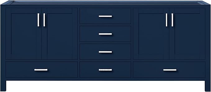 Big Sur 80 in. W X 22 in. D Navy Blue Double Bath Vanity Cabinet Without Countertop