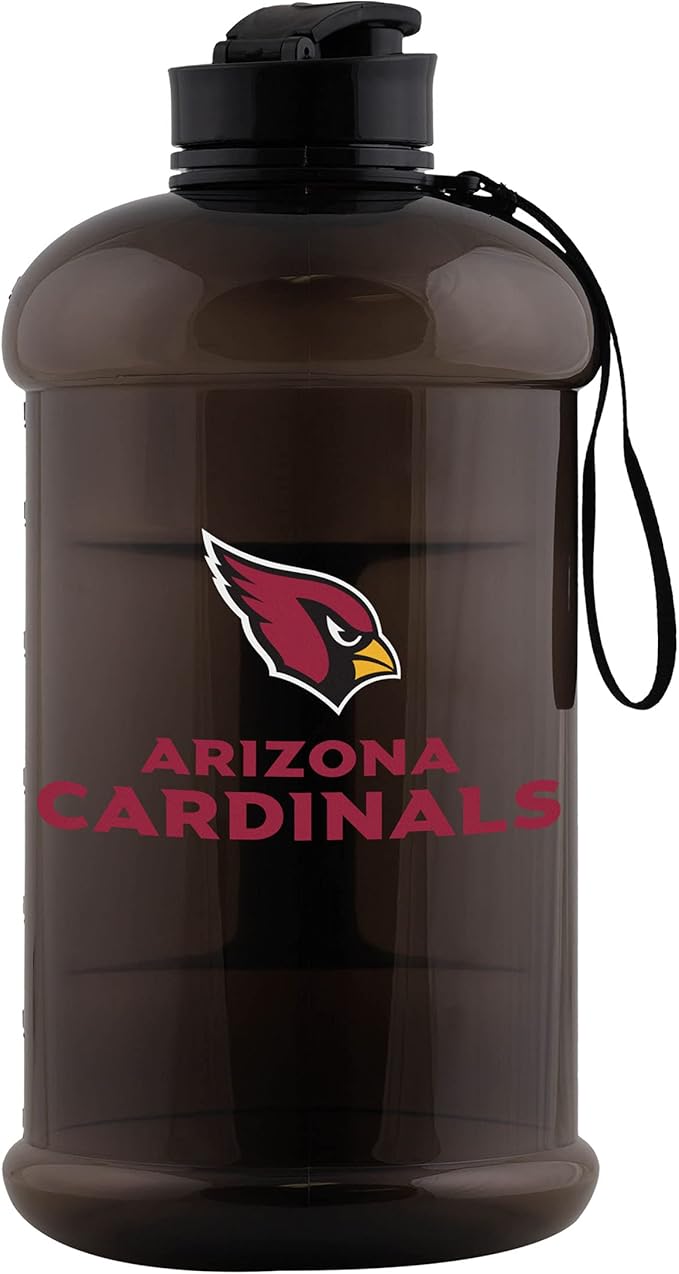 FOCO NFL Team Logo 2L Plastic Clear Large Sports Water Bottle