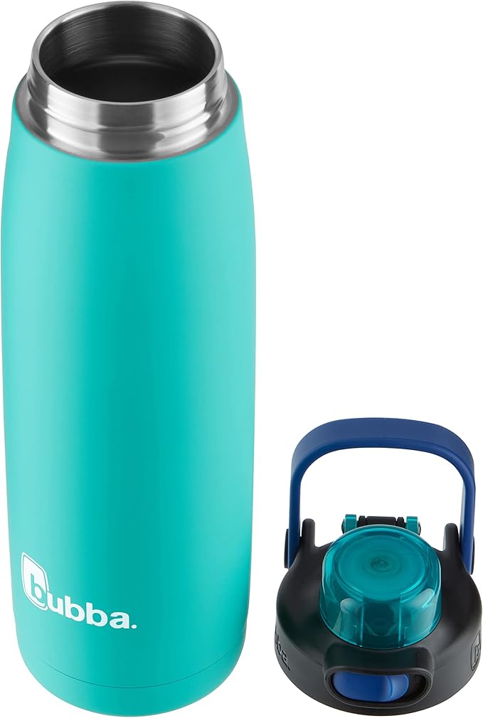 Bubba Radiant Stainless Steel Rubberized Chug Water Bottle, 24 Oz, Island Teal
