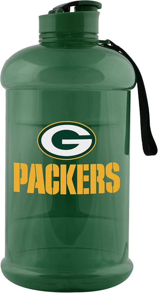FOCO NFL Team Logo 2L Plastic Clear Large Sports Water Bottle
