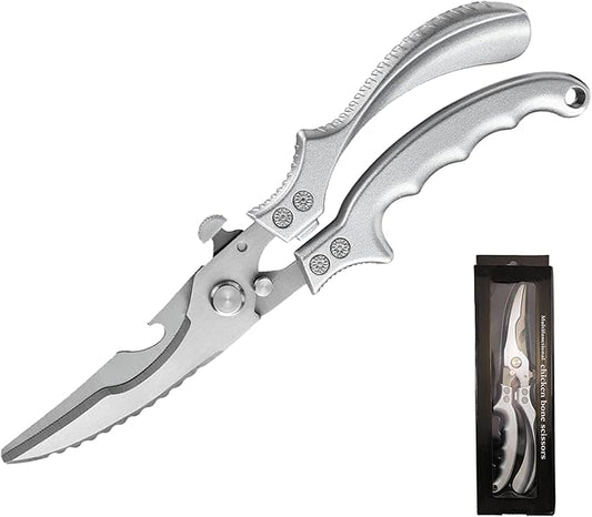 Kitchen Shears Heavy Duty Kitchen Scissors Poultry Shears, Stainless Steel Food Scissors Multiful Sharp Utility Scissors for Chicken,Turkey,Fish Thanksgiving Christmas Day