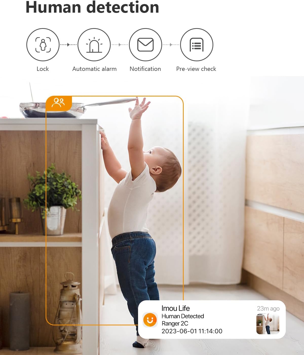 Imou 2K WiFi Security Camera Indoor Pet Dog Baby Camera with AI Human/Motion/Sound Detection, 360° Wireless IP Home Security Camera, Smart Tracking, Siren, Night Vision, 2-Way Audio, Works with Alexa