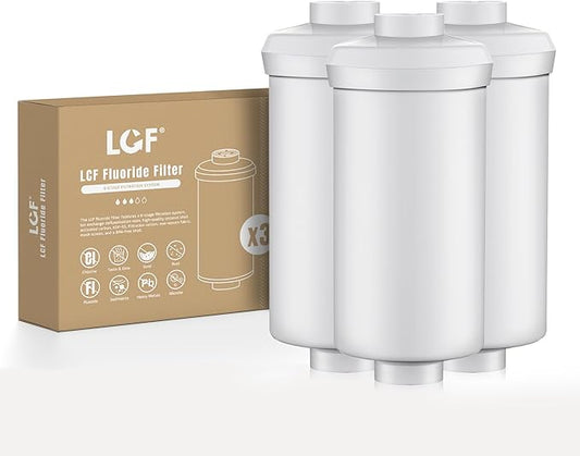 LCF Fluoride Filters, Compatible with LCF Gravity-fed Water Filter System and Replacement for Berkey® PF-2 Fluoride Filters, Berkey Gravity Filtration System and Waterdrop King Tank Series (Pack of 3)