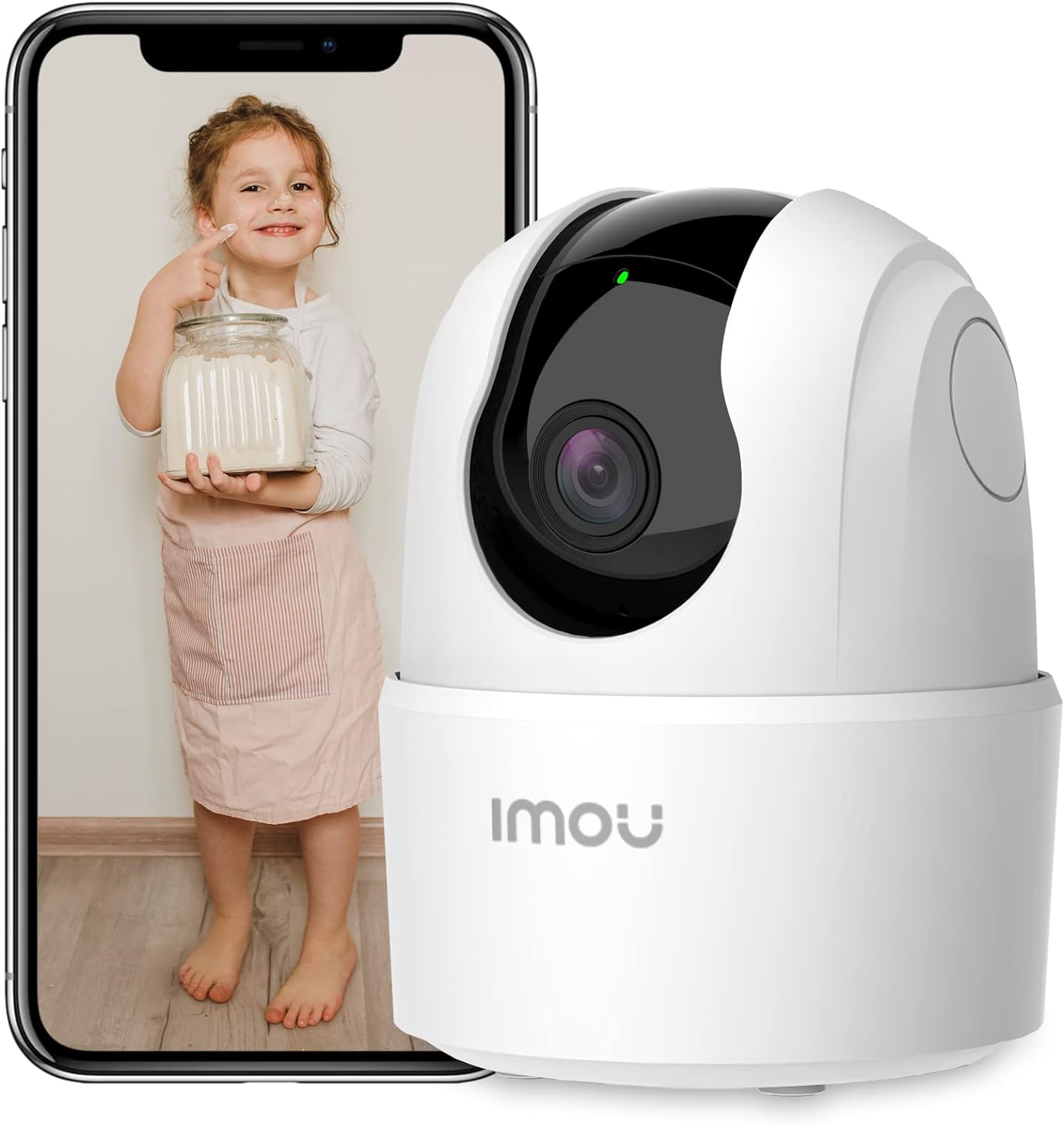 Imou 2K WiFi Security Camera Indoor Pet Dog Baby Camera with AI Human/Motion/Sound Detection, 360° Wireless IP Home Security Camera, Smart Tracking, Siren, Night Vision, 2-Way Audio, Works with Alexa