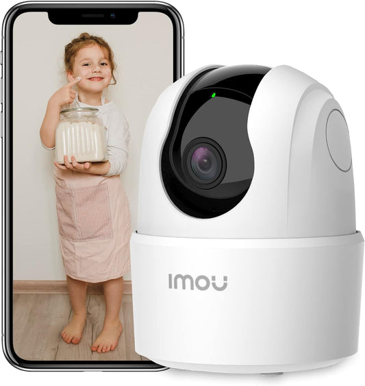 Imou 2K WiFi Security Camera Indoor Pet Dog Baby Camera with AI Human/Motion/Sound Detection, 360° Wireless IP Home Security Camera, Smart Tracking, Siren, Night Vision, 2-Way Audio, Works with Alexa