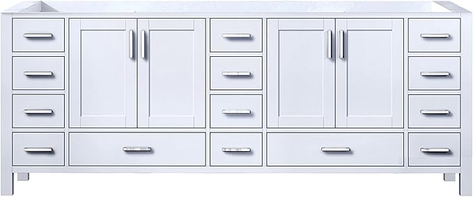 Big Sur 84 in. W X 22 in. D White Double Bath Vanity Cabinet Without Countertop