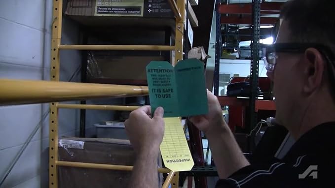 AccuformNMC Danger/Caution/Attention, Pack of 25 PF-Cardstock Scaffold Status Tag, Legend, 5.75" x 3.25", Black on Green/Yellow/Red, TSS200CTP, American Made Safety Tags, Signs, and Labels