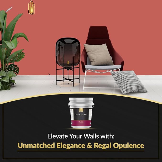 EVOLVE Signature Paint & Primer: Luxury Paint & Primer for Indoor & Outdoor Surfaces, Minimal Odor, Eggshell Sheen (Claycourt Red, 5 Gallon)