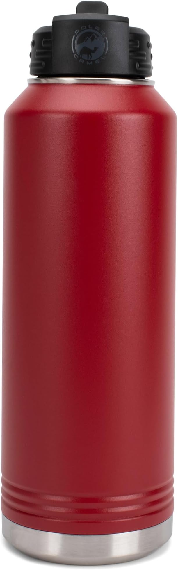 Elanze Designs Dog Dad Pawprint Red 32 ounce Stainless Steel Water Bottle With Straw