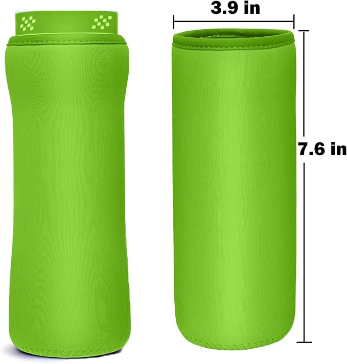 Water Bottle Sleeve Compatible with Cir-kul Water Bottle - 2 Pcs Sleeve Compatible with Cir-kul Plastic 22oz & Stainless Steel Bottle - Insulated Cover for Retaining Temperature,（Bright green-2p-22oz）