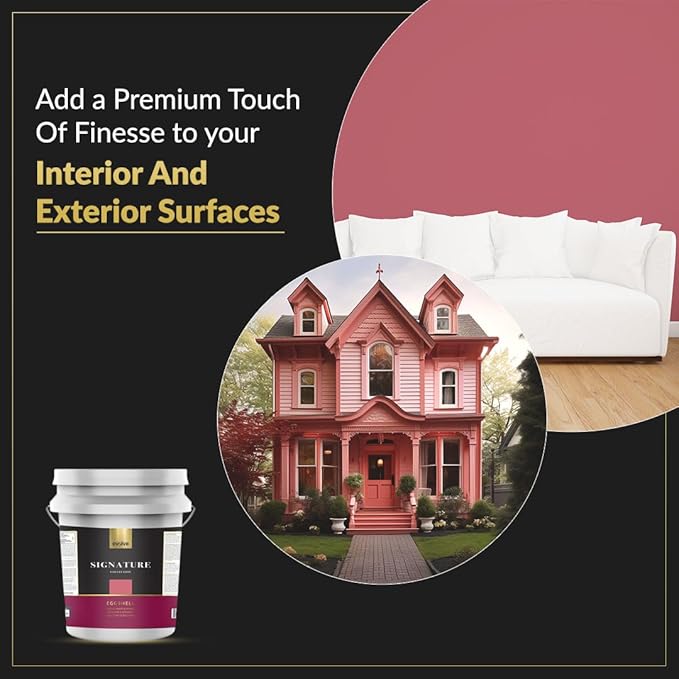 EVOLVE Signature Paint & Primer: Luxury Paint & Primer for Indoor & Outdoor Surfaces, Minimal Odor, Eggshell Sheen (Utah Red, 5 Gallon)