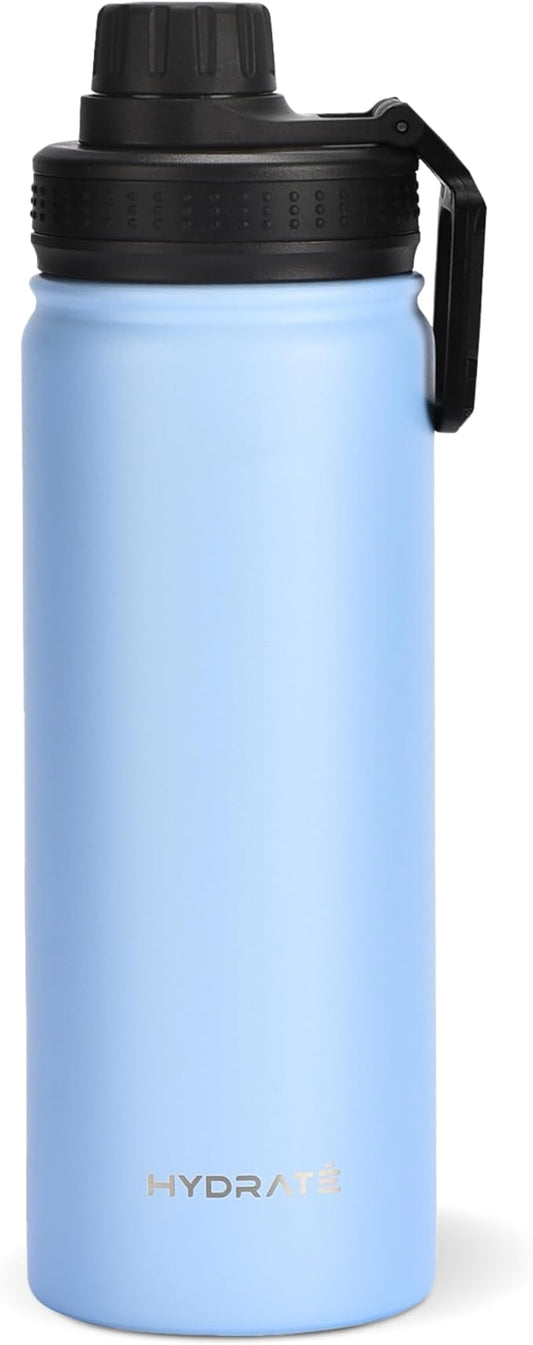 HYDRATE Insulated Stainless Steel Water Bottle - Large Reusable Flask with Leak-Proof Design and Convenient Handle - Double Vacuum Insulation for School, Work, or Adventure