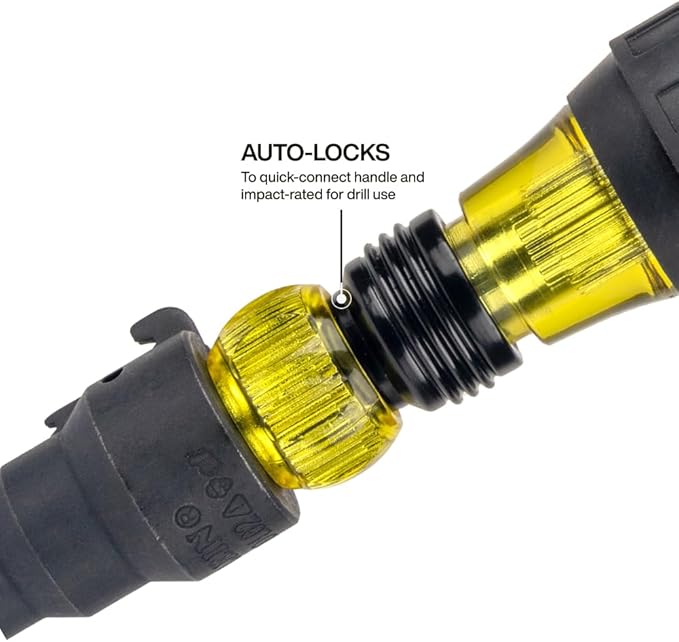 Klein Tools 85191HD Flip Socket Conduit Reamer Driver, 3-in-1 Impact-Rated Tool for 1/2-Inch, 3/4-Inch, 1-Inch Conduit, Integrated Quick-Connect Handle with Magnetic Bit Holder