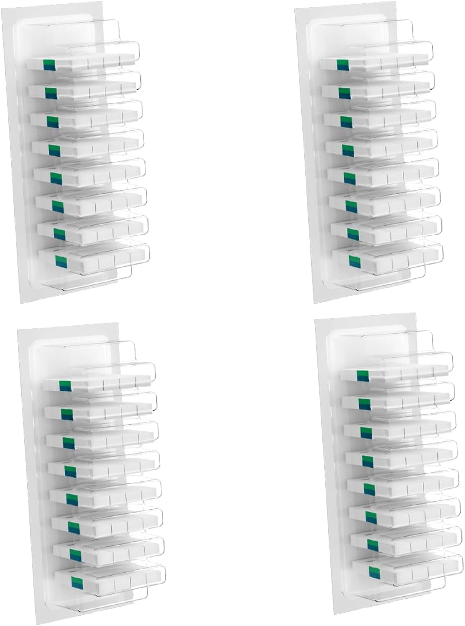 Disposable Toilet Brush with Replaceable Heads, Wall-Mounted Holder, Hygienic Bathroom Cleaning Tool (32 Refills)