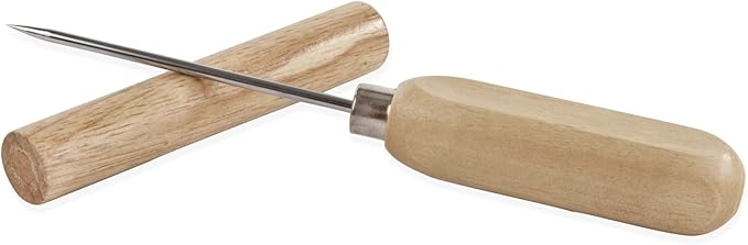 True Spike Wood Ice Pick, Wood Handle Stainless Steel Ice Shaper, Bar & Cocktail Tools