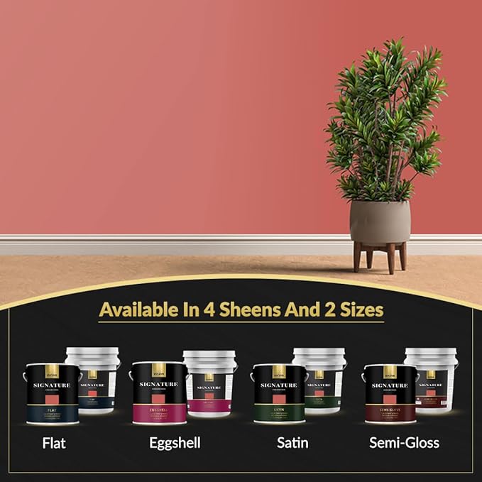 EVOLVE Signature Paint & Primer: Luxury Paint & Primer for Indoor & Outdoor Surfaces, Minimal Odor, Eggshell Sheen (Claycourt Red, 5 Gallon)