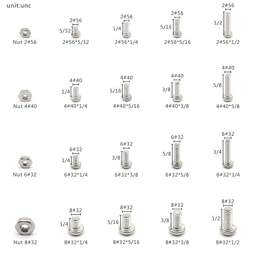 320pcs #2-56#4-40#6-32#8-32 UNC Stainless Steel Phillips Pan Head Machine Screws Nuts Assortment Kit