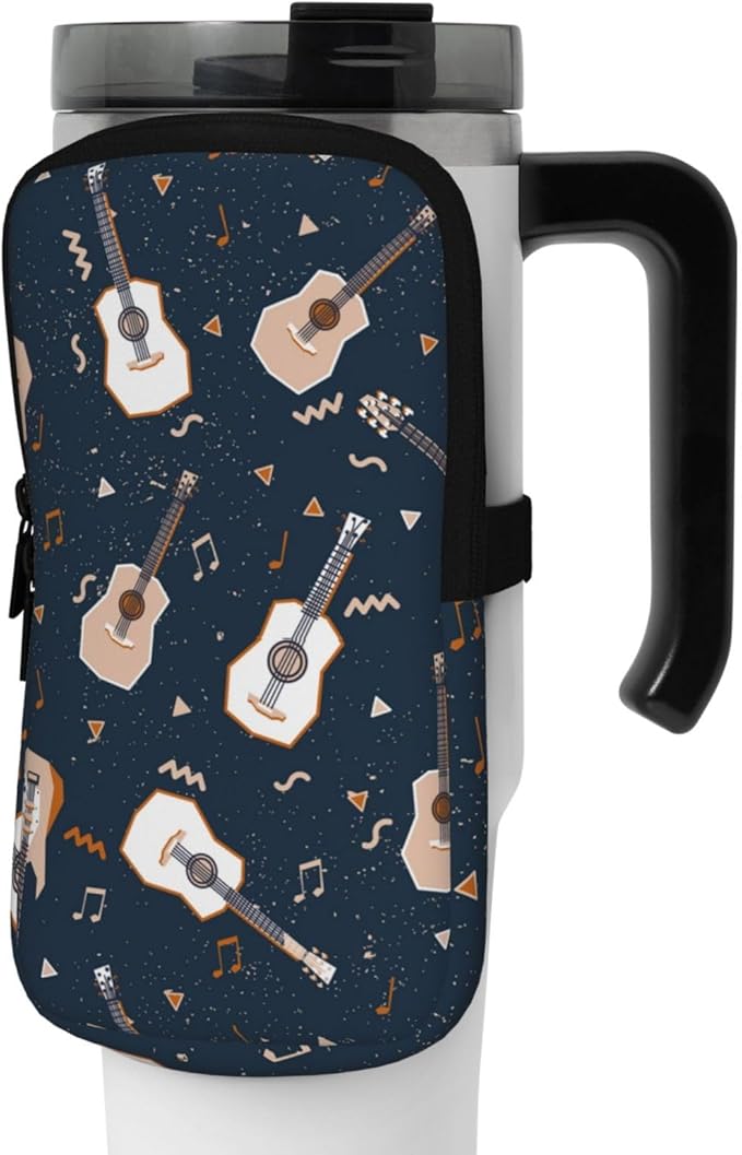 Galaxy Mandala Water Bottle Pouch for Stanley Cup 40oz 30oz,Personalized Gym Purse for Men Women, Tumbler Pouch with Versatile Pocket Water Bottle Bag for Cards, Keys, Phone