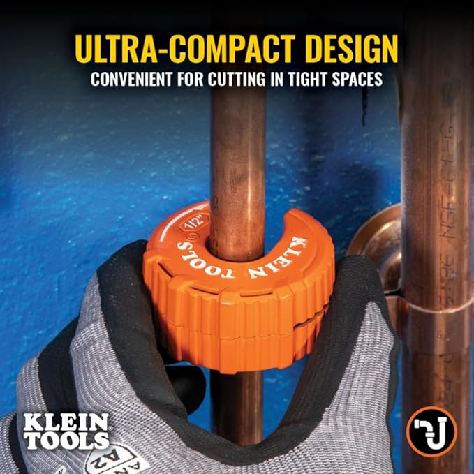 Klein Tools 50048 C-Style Copper Tubing Cutter Set with 1/2, 3/4, and 1-Inch Cutters, MODbox Case, Ultra-Compact for Tight Spaces, 3-Piece