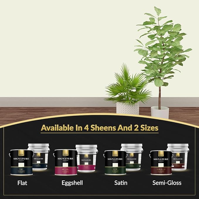 EVOLVE Signature Paint & Primer: Luxury Paint & Primer for Indoor & Outdoor Surfaces, Minimal Odor, Eggshell Sheen (Sailcloth White, 5 Gallon)