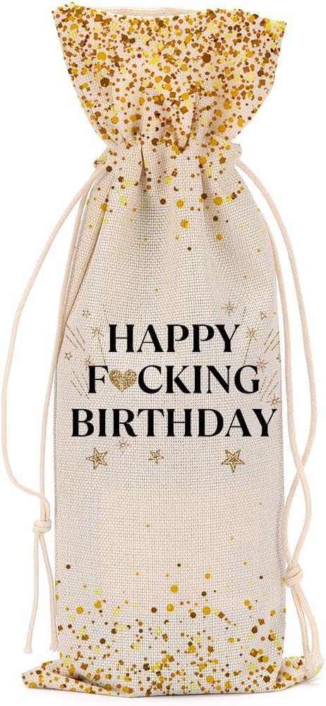 Happy Birthday Gifts for Women Wine Bag Birthday Present 20th 30th 40th 50th 60th Birthday Gifts for Men Coworkers Lady Friend Bestie Principal Anniversary Wine Bags