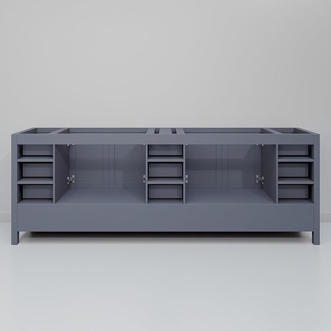 Big Sur 84 in. W X 22 in. D Dark Grey Double Bath Vanity Cabinet Without Countertop