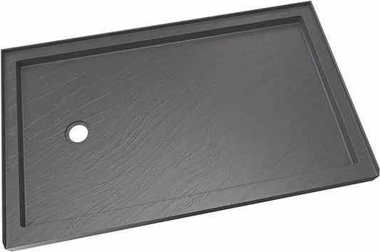 DreamLine SlimLine 36 inch D x 60 inch W x 2 3/4 inch H Left Drain Single Threshold Shower Base in Slate Gray