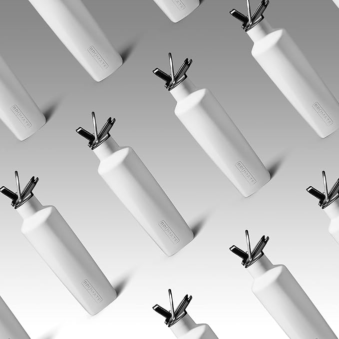 BrüMate ReHydration Mini Kids Water Bottle | 100% Leakproof Insulated Water Bottle for Kids with Straw | Stainless Steel Water Canteen | Perfect Kids Water Bottle for School | 16oz (Ice White)