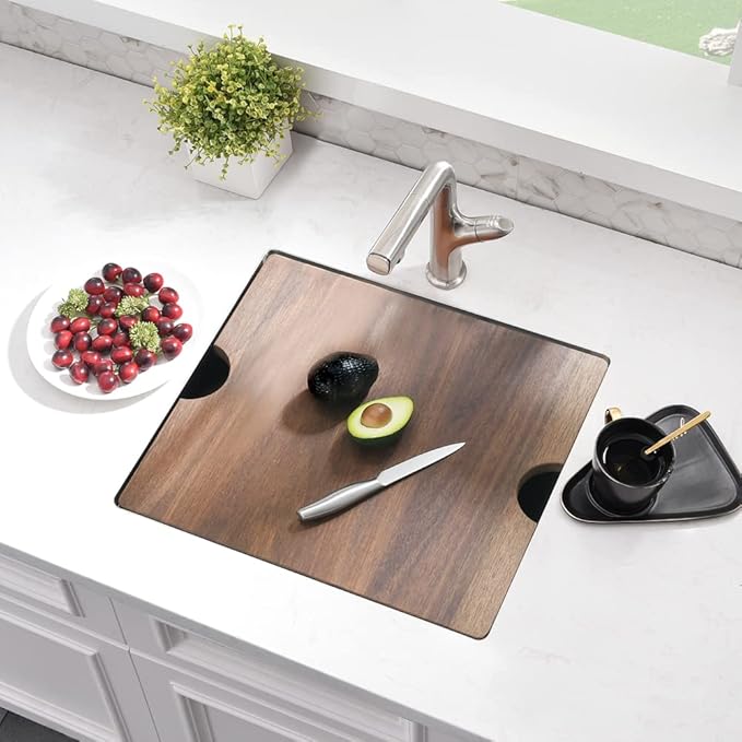 21 Inch Undermount Bar Sink, 21x18 Workstation 16 Gauge Stainless Steel Undermount Outdoor Kitchen Sink for RV Wet Bar Prep Basin