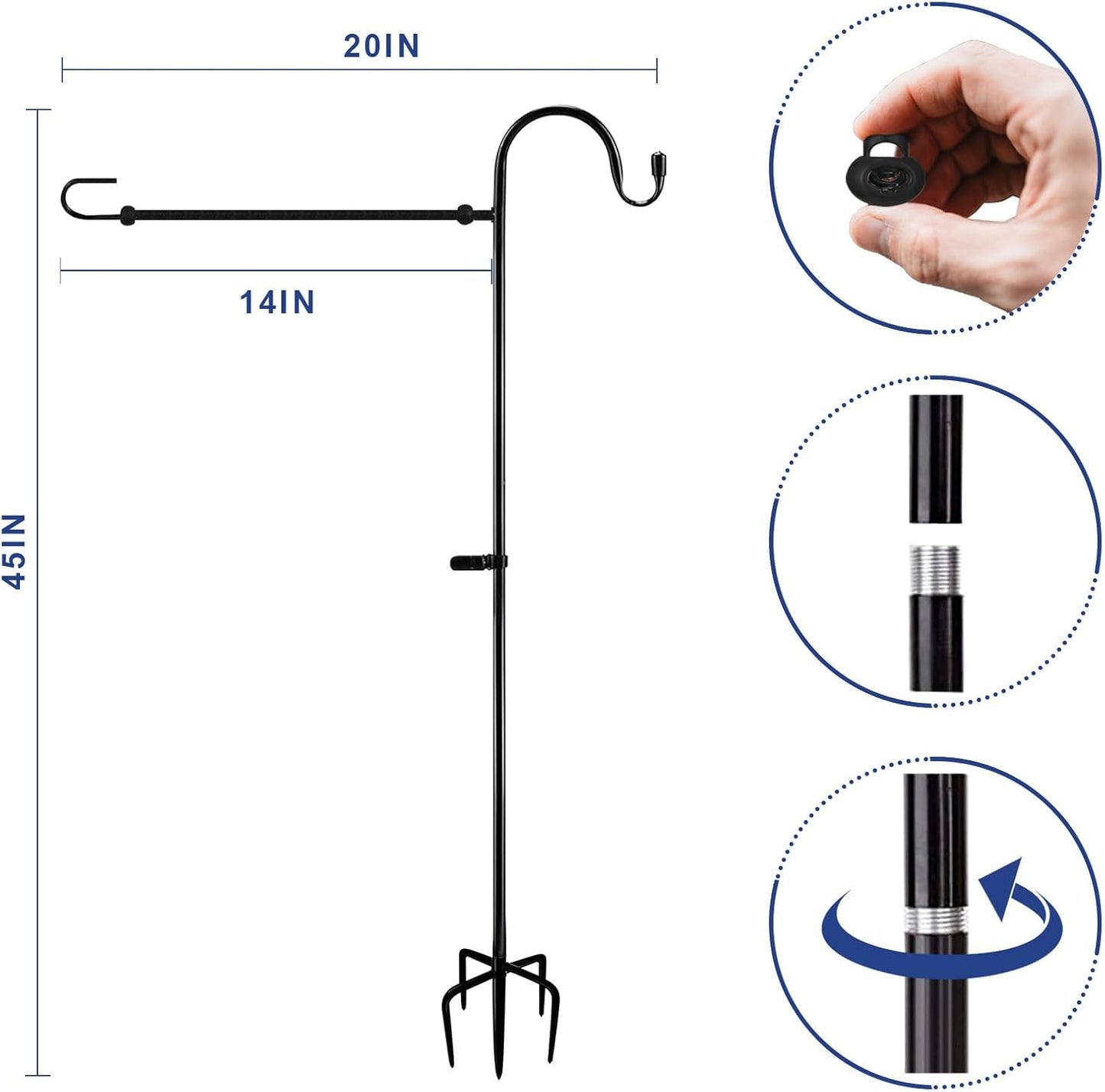 TOPFLAGS Garden Flag Stand with American Flag Garden Flag Metal Yard Flag Holder Pole Stake Small Flag Stands for Garden Flags 12 x 18
