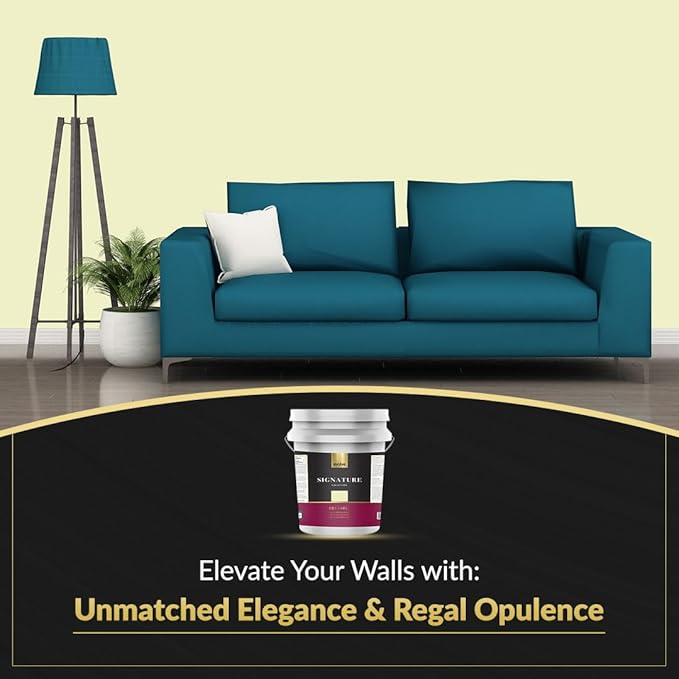 EVOLVE Signature Paint & Primer: Luxury Paint & Primer for Indoor & Outdoor Surfaces, Minimal Odor, Eggshell Sheen (Citrus Yellow, 5 Gallon)