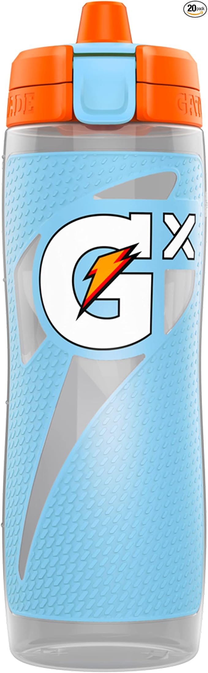 Gatorade Gx Plastic Squeeze Bottle, Light Blue, 30oz